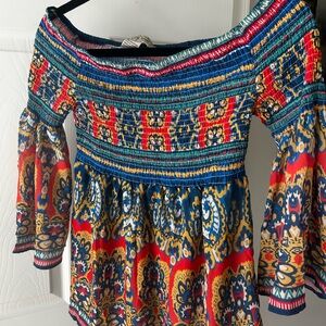Flying Tomato Multicolor Off-Shoulder Blouse